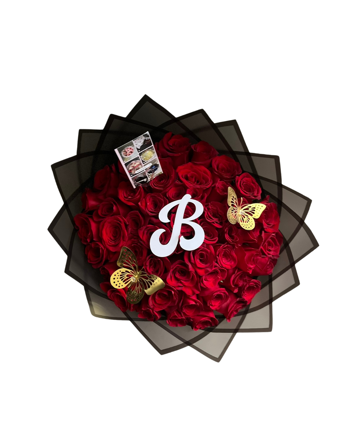 50 Classic Initial Red Rose Bouquet